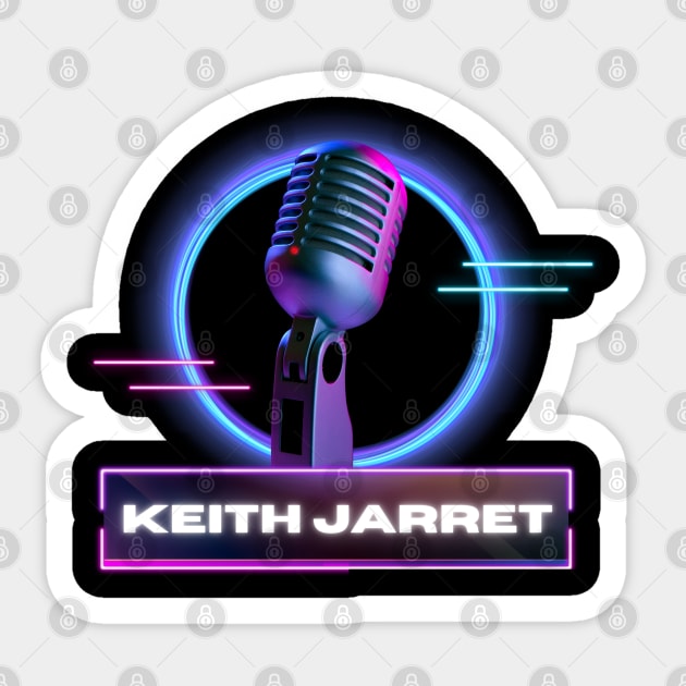 Keith Jarret // Old Mic Sticker by Mamamiyah